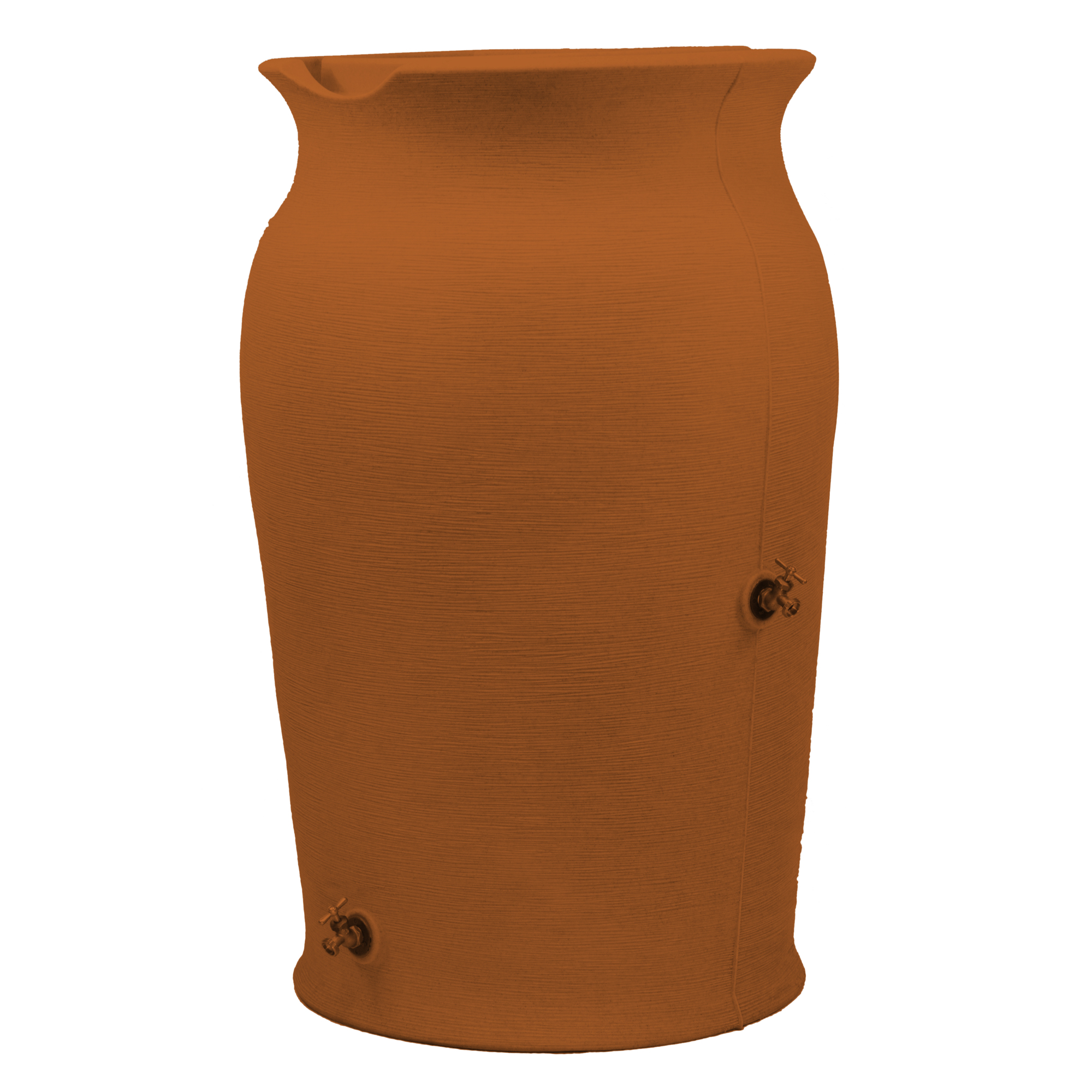 Good Ideas Impressions Amphora Rain Saver Barrel — 100 Gallon, Terra Cotta, Integrated Overflow Channel, Model# IM-AMP100-TER
